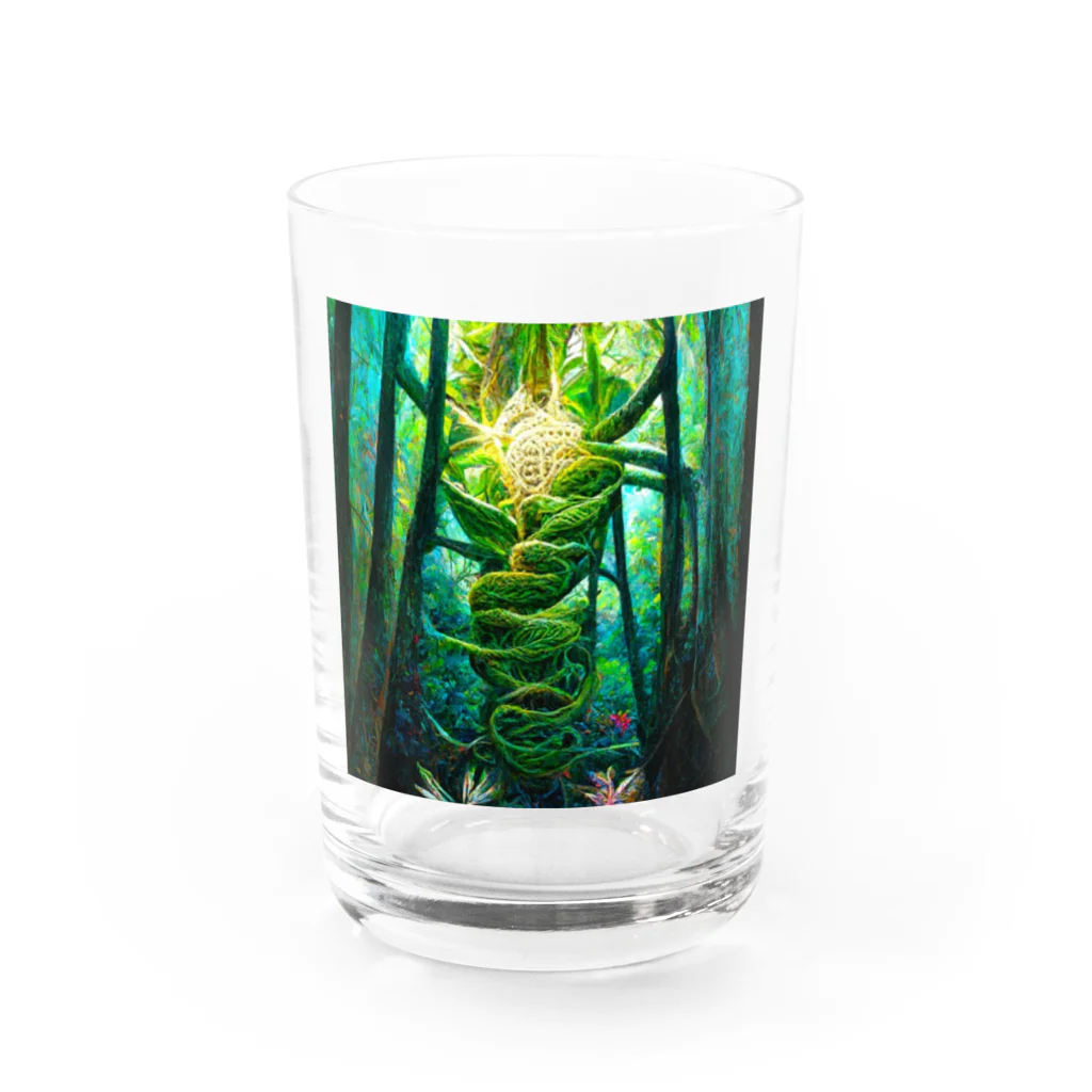 マクラメ魔法植物の店の黄金の穂 Water Glass :front