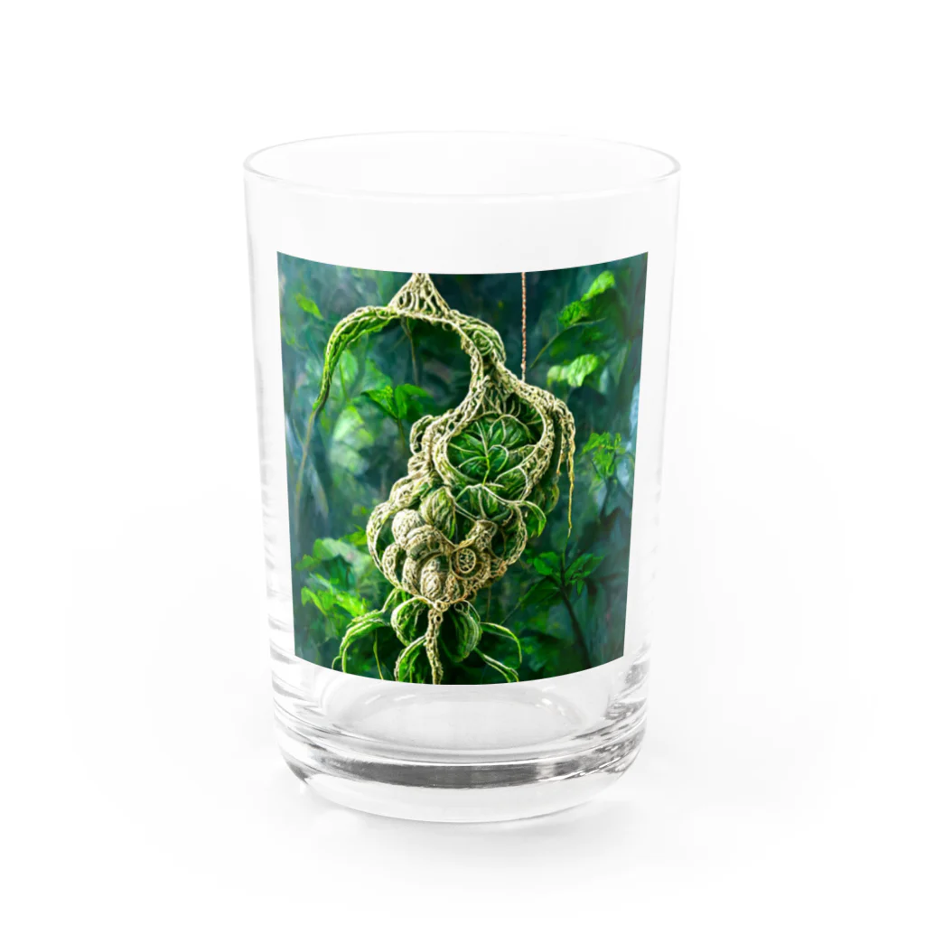 マクラメ魔法植物の店のツツミアミの実 Water Glass :front