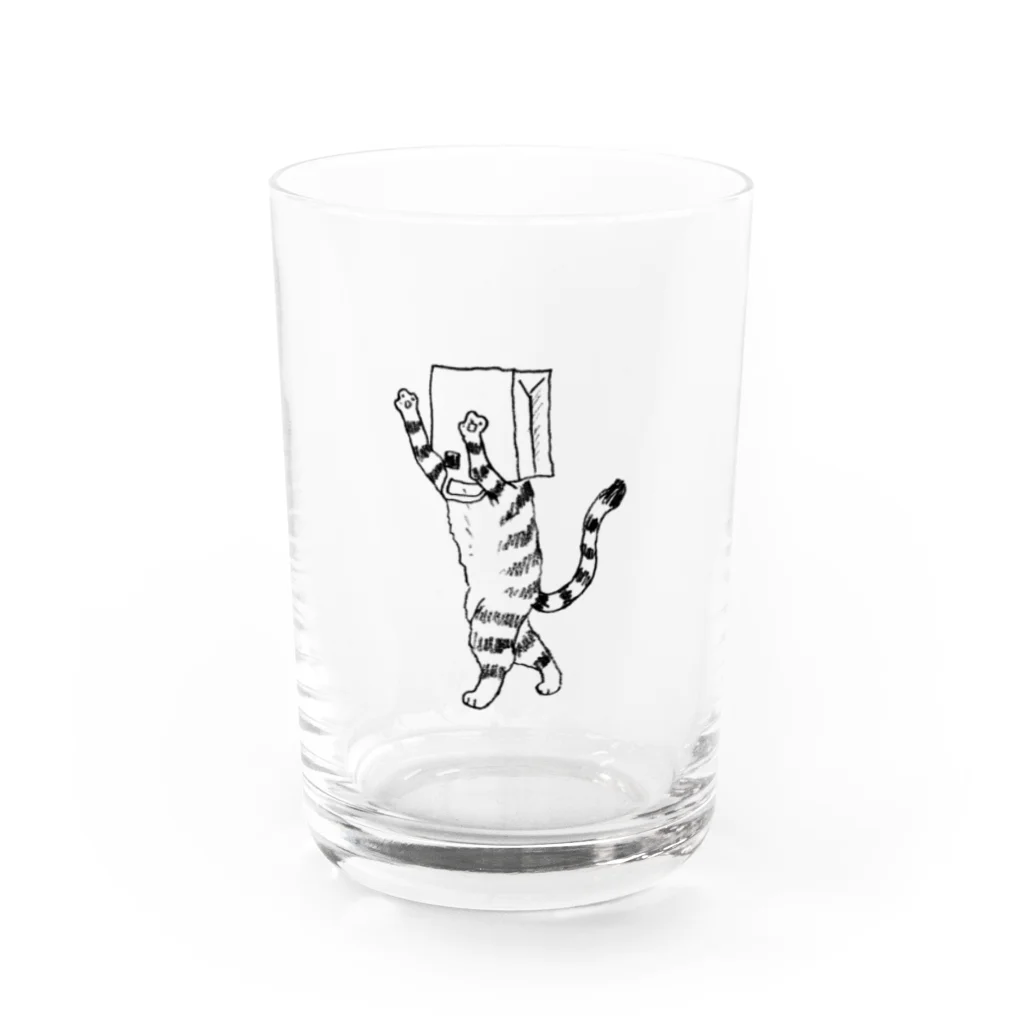 neconos Goodsのふくろねこ（ねこかもいぬかも） Water Glass :front