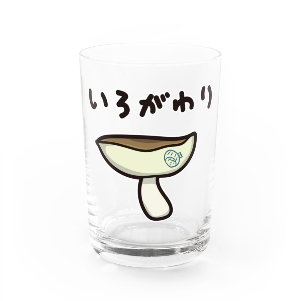 きくのらくがきのいろがわりときく Water Glass :front