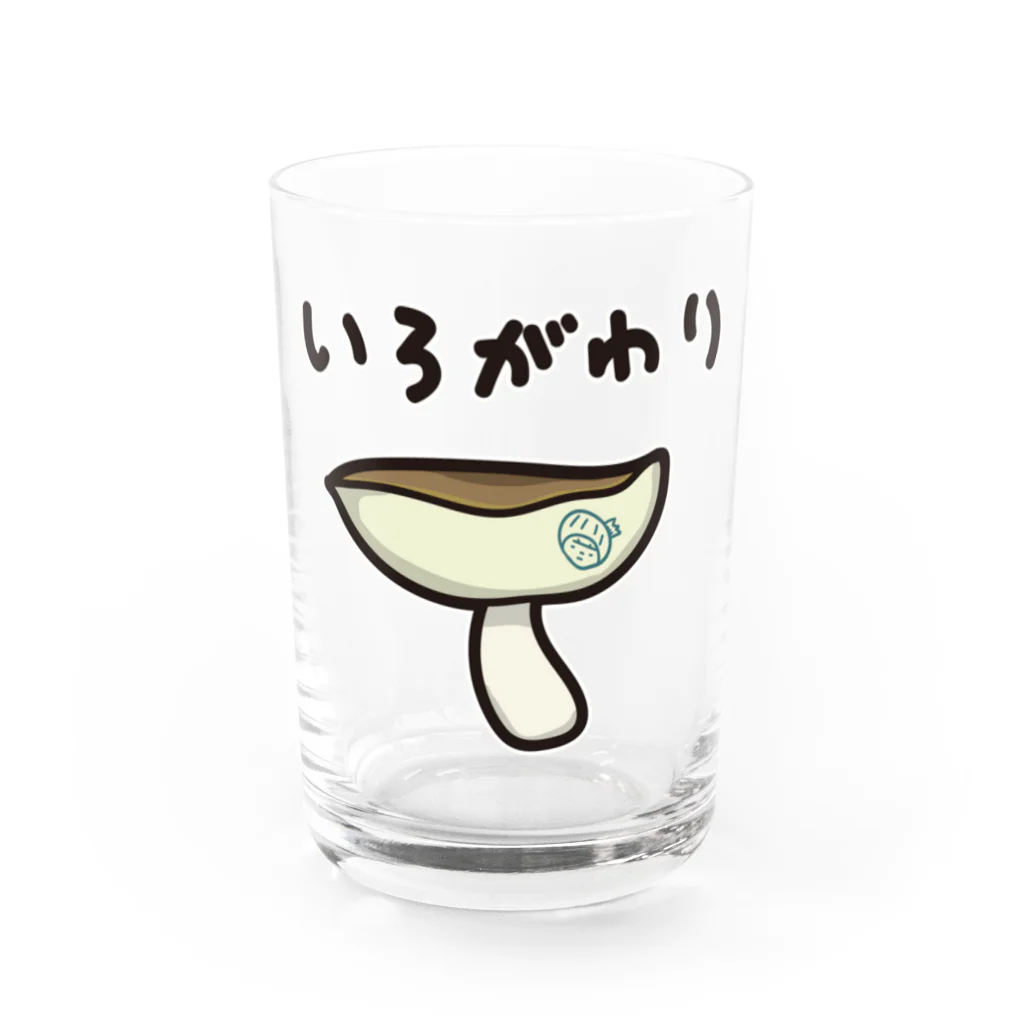 きくのらくがきのいろがわりときく Water Glass :front