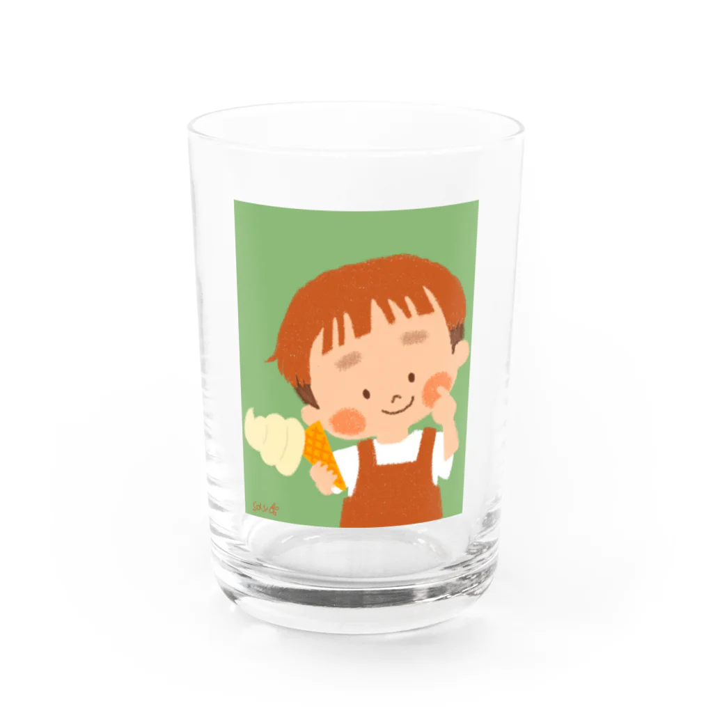 さえぐちさよオリジナルグッズのソフトクリームボーイ Water Glass :front