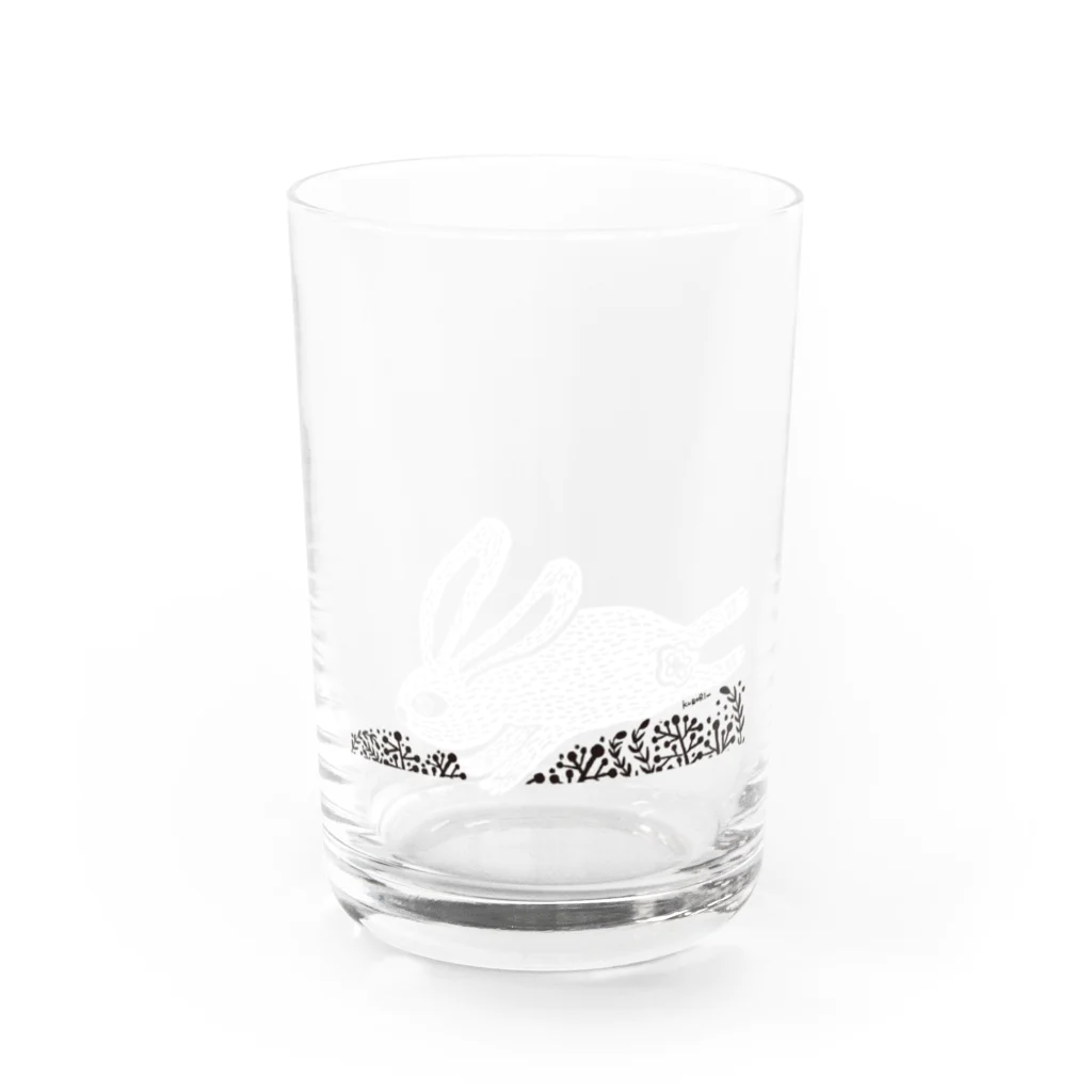 Arts&Crafts Muuの雪うさぎ Water Glass :front