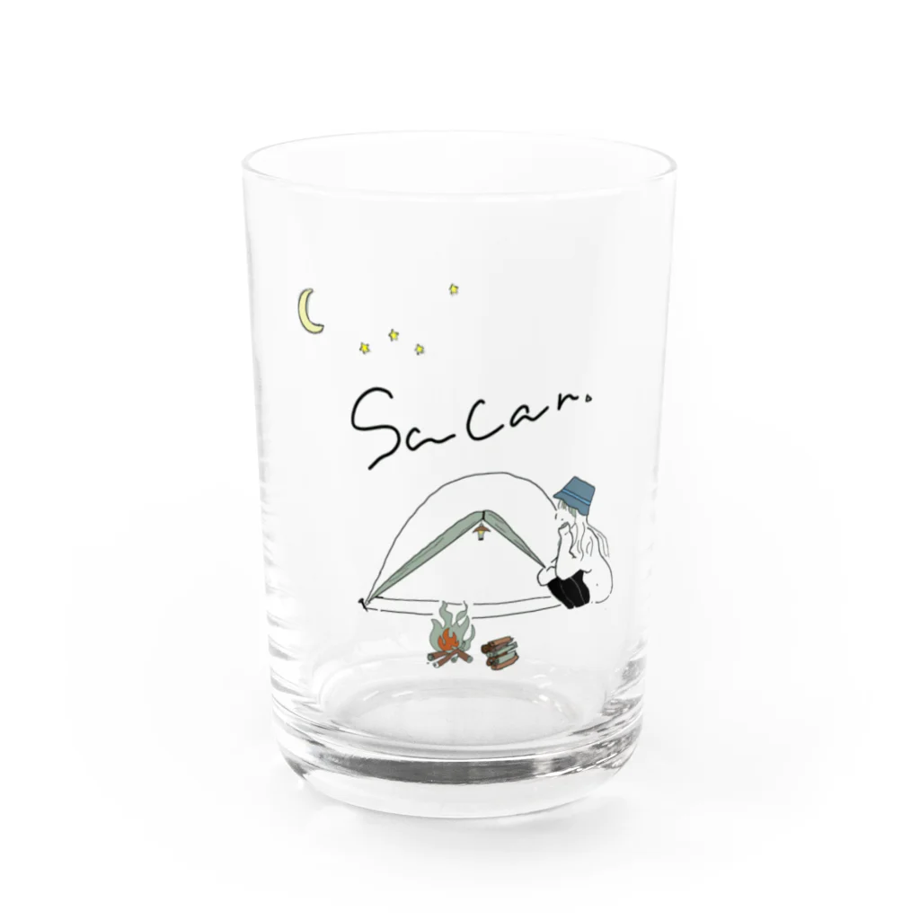 sacamのさキャンオリジナルデザイン。 Water Glass :front