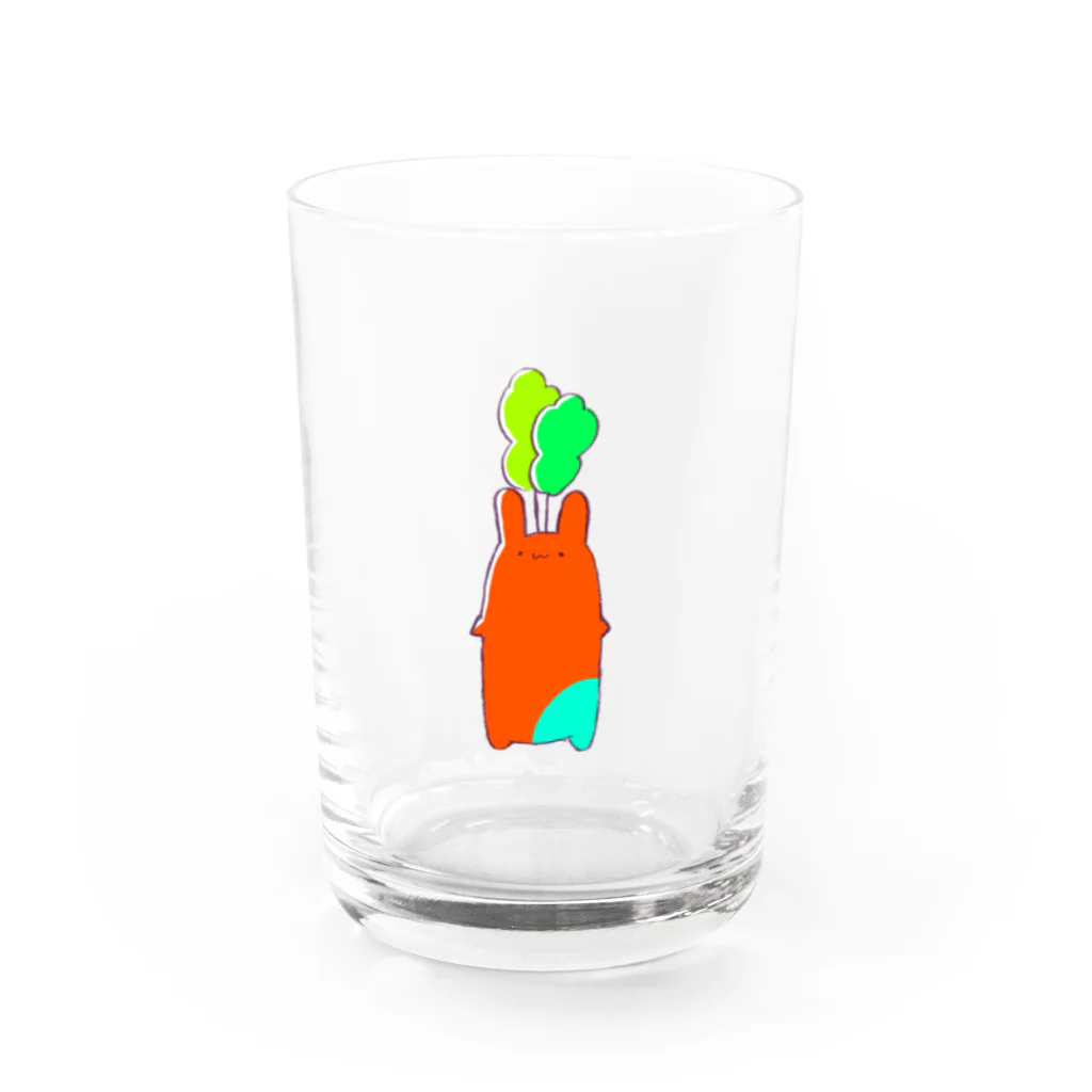 緋野叶越のうさにん Water Glass :front