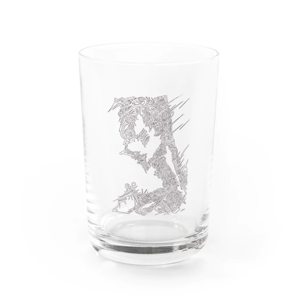 randomyokoの横顔 [抽象アート] Water Glass :front