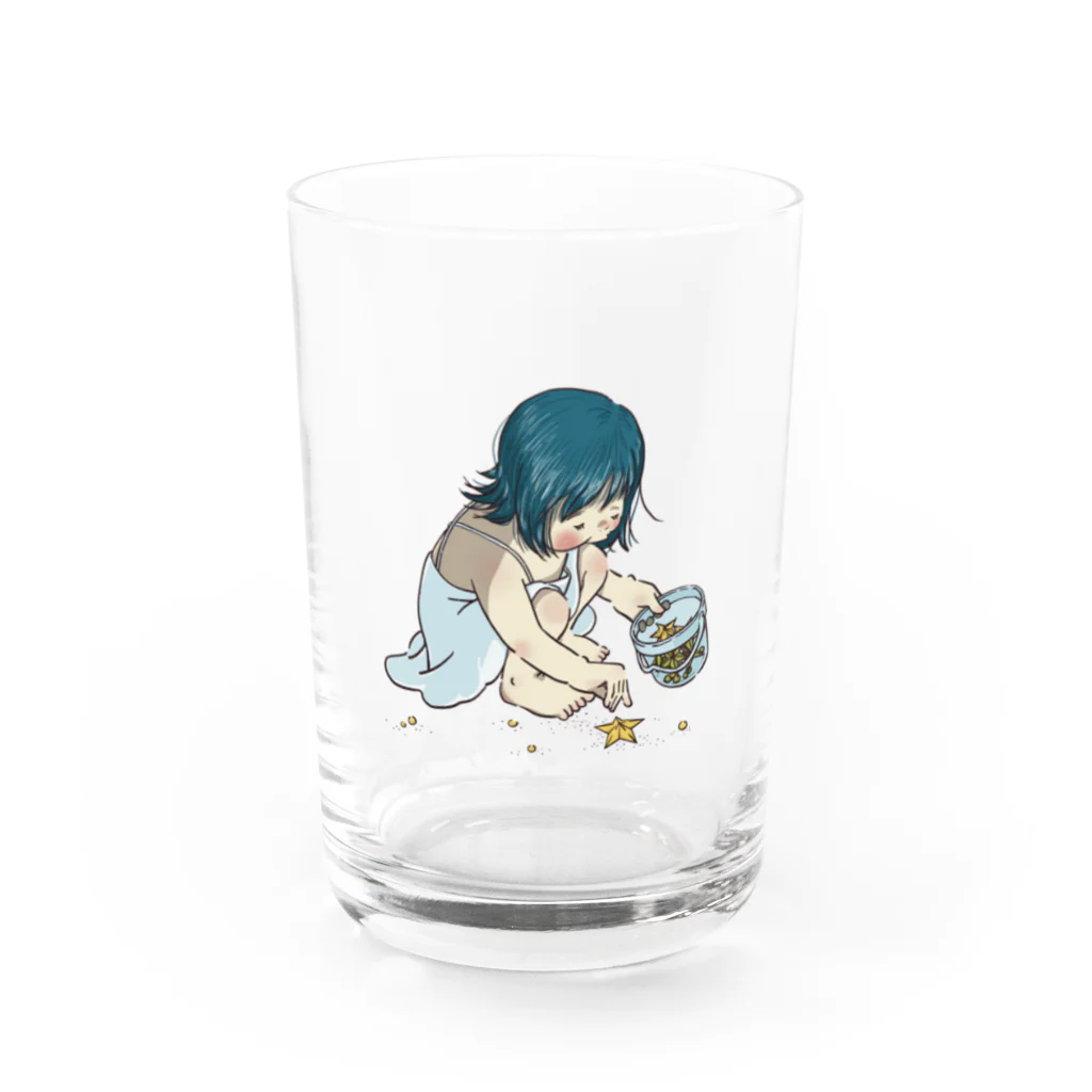 エダユカの星をひろう Water Glass :front