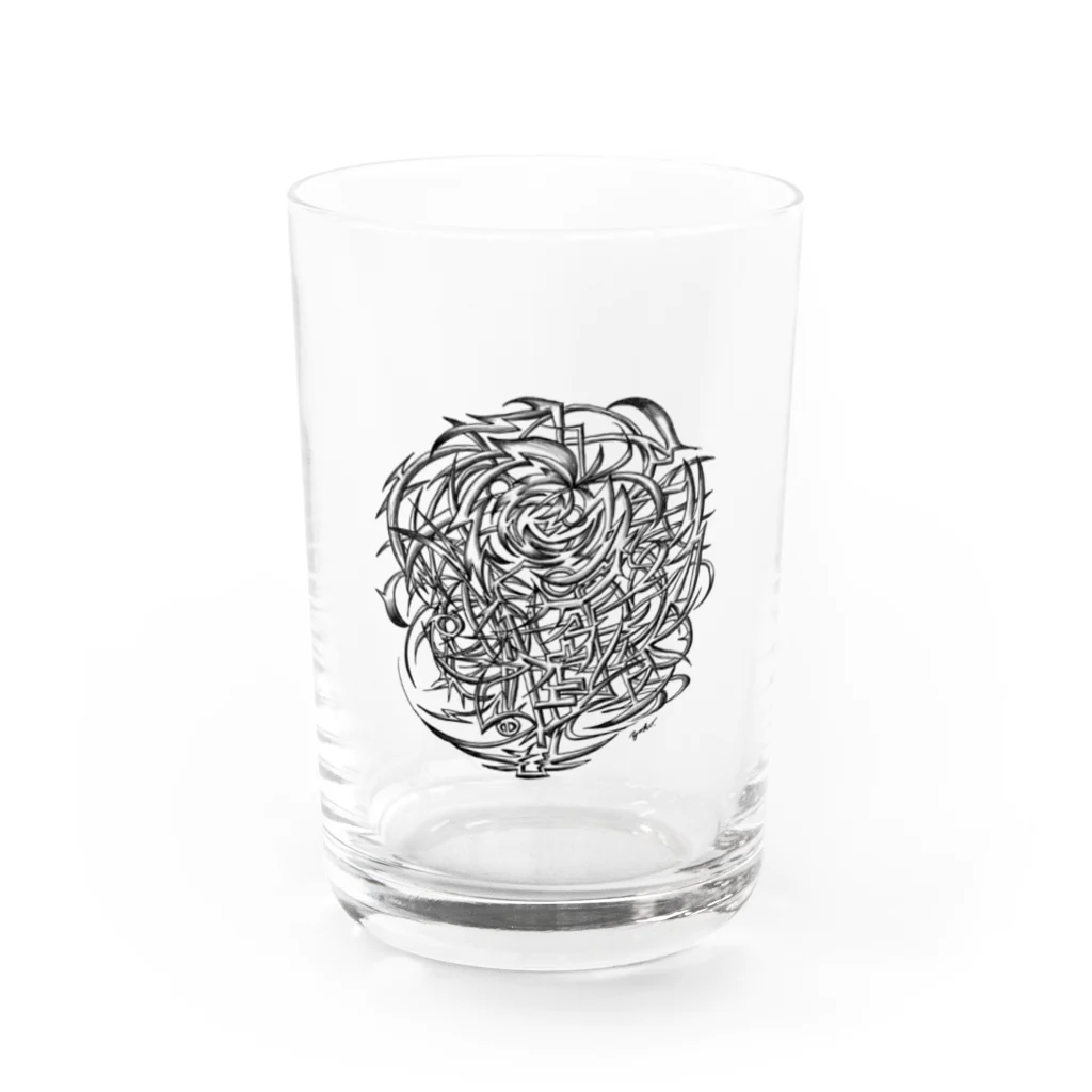 randomyokoの渦 [抽象アート] Water Glass :front