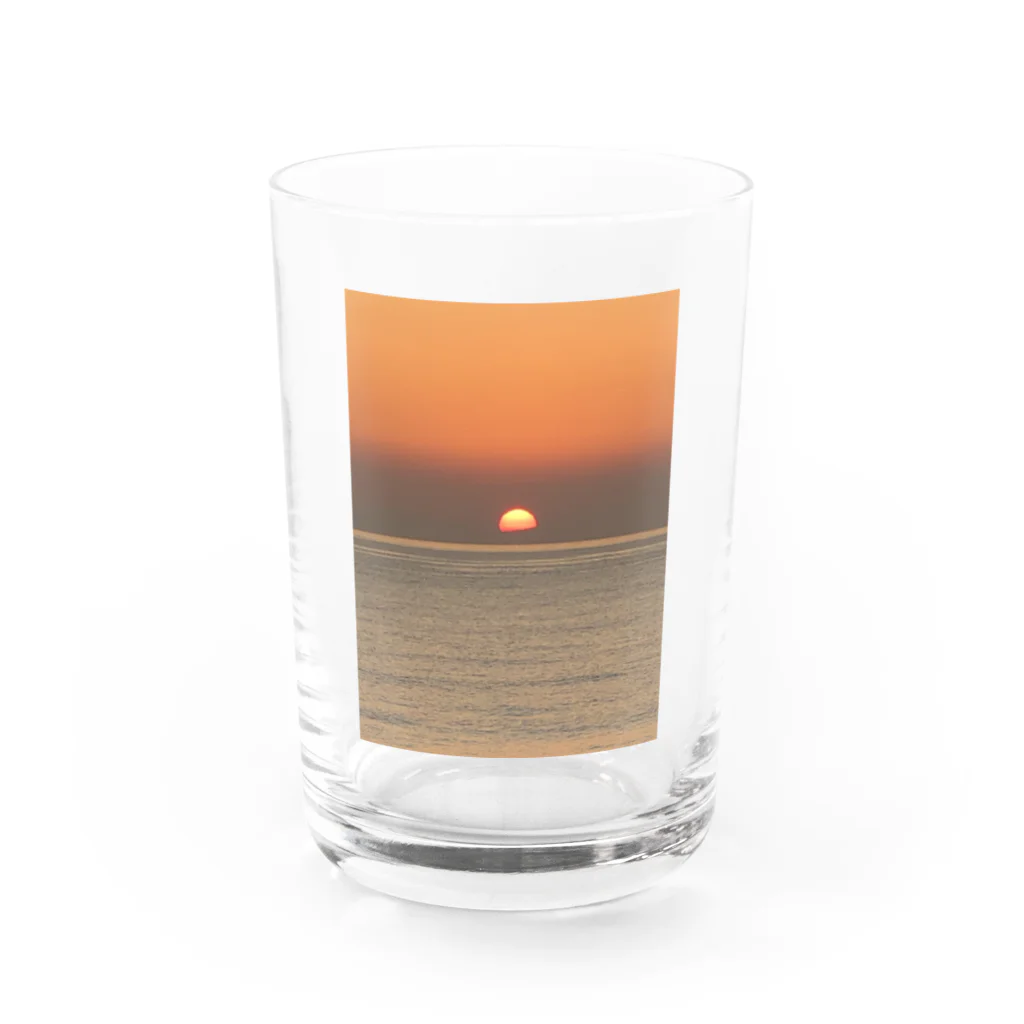 TATE3ショップの夕陽01 Water Glass :front