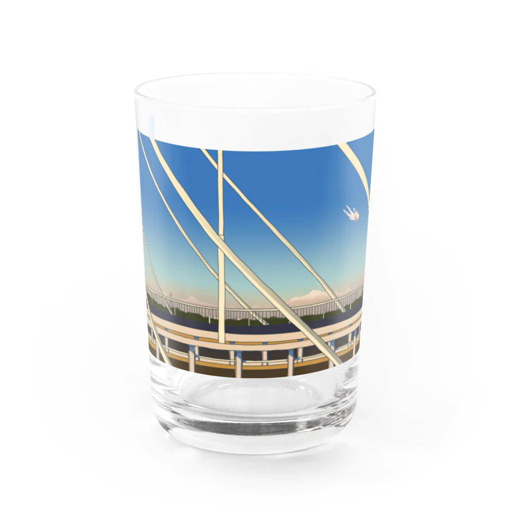 ガーリンガールの是政橋と女 Water Glass :front