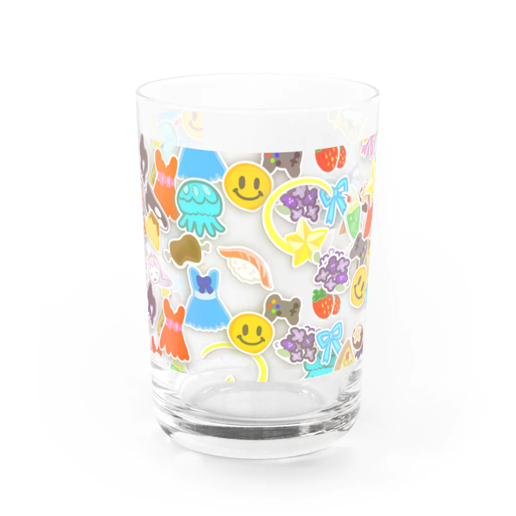 くらげたやのくらげたやの好きなもの Water Glass :front