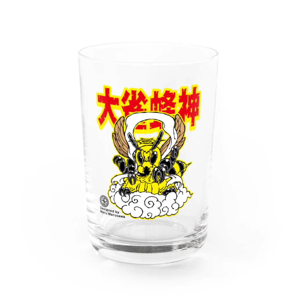 丸沢丸のスズメバチショップの大雀蜂神くん Water Glass :front