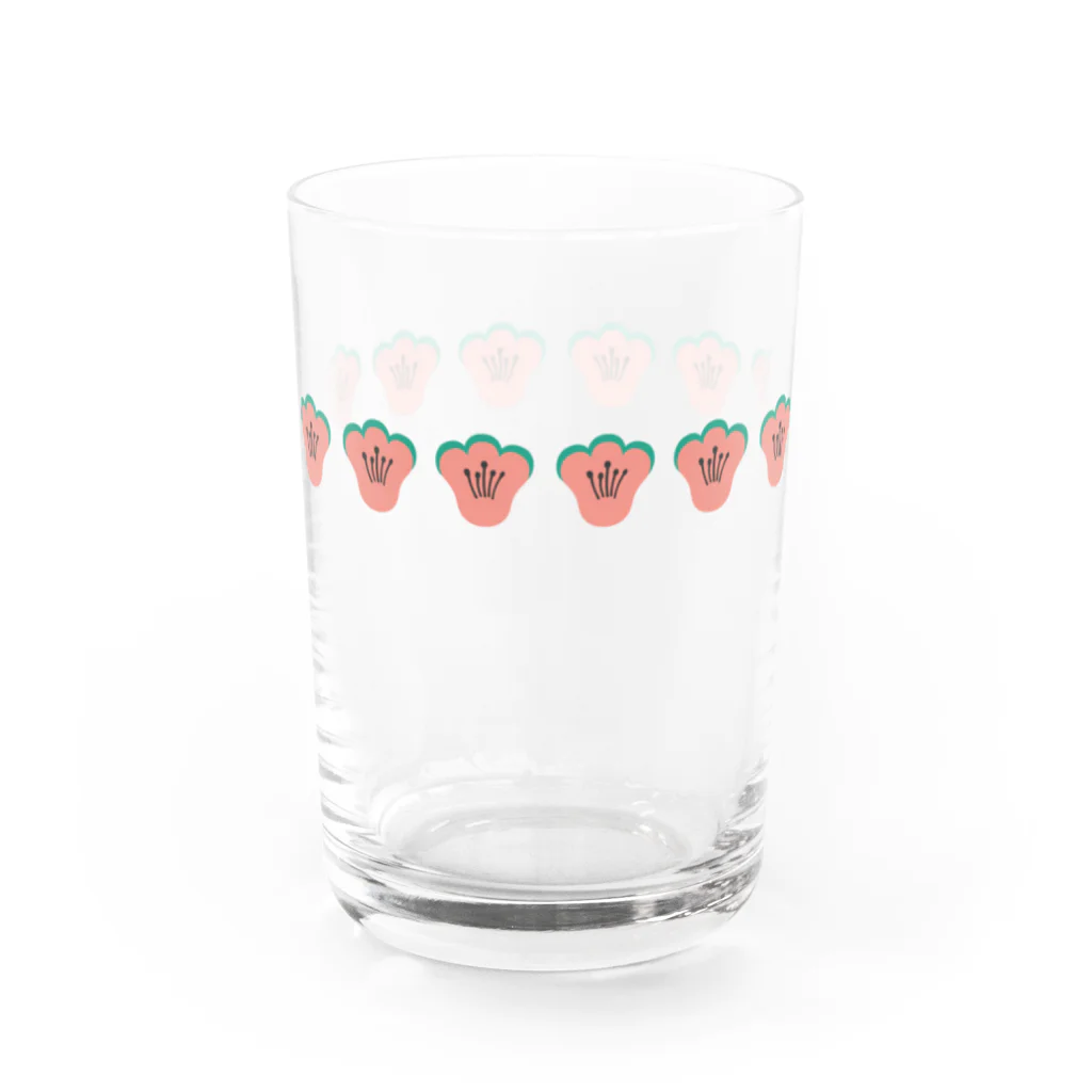 Wonder Bird Forestのティータイムの花［TTF17-PINK］ Water Glass :front