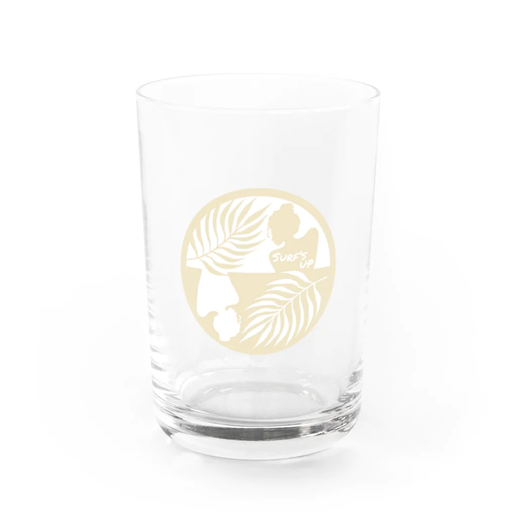 Surf’s up＊オリジナルデザインitemのSurf's up〜良い波がきた・girl〜オリジナルデザイン Water Glass :front