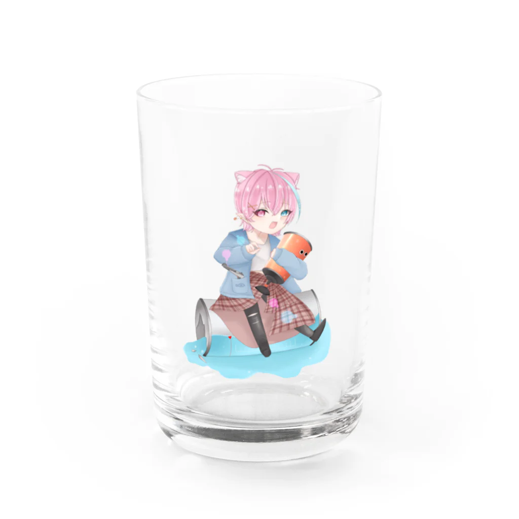 おふくん / offkun 新人VTuberの1周年おふくんグッズ Water Glass :front