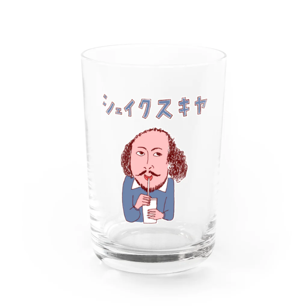 NIKORASU GOのユーモア歴史ダジャレ「シェイクスキヤ」 グラス前面