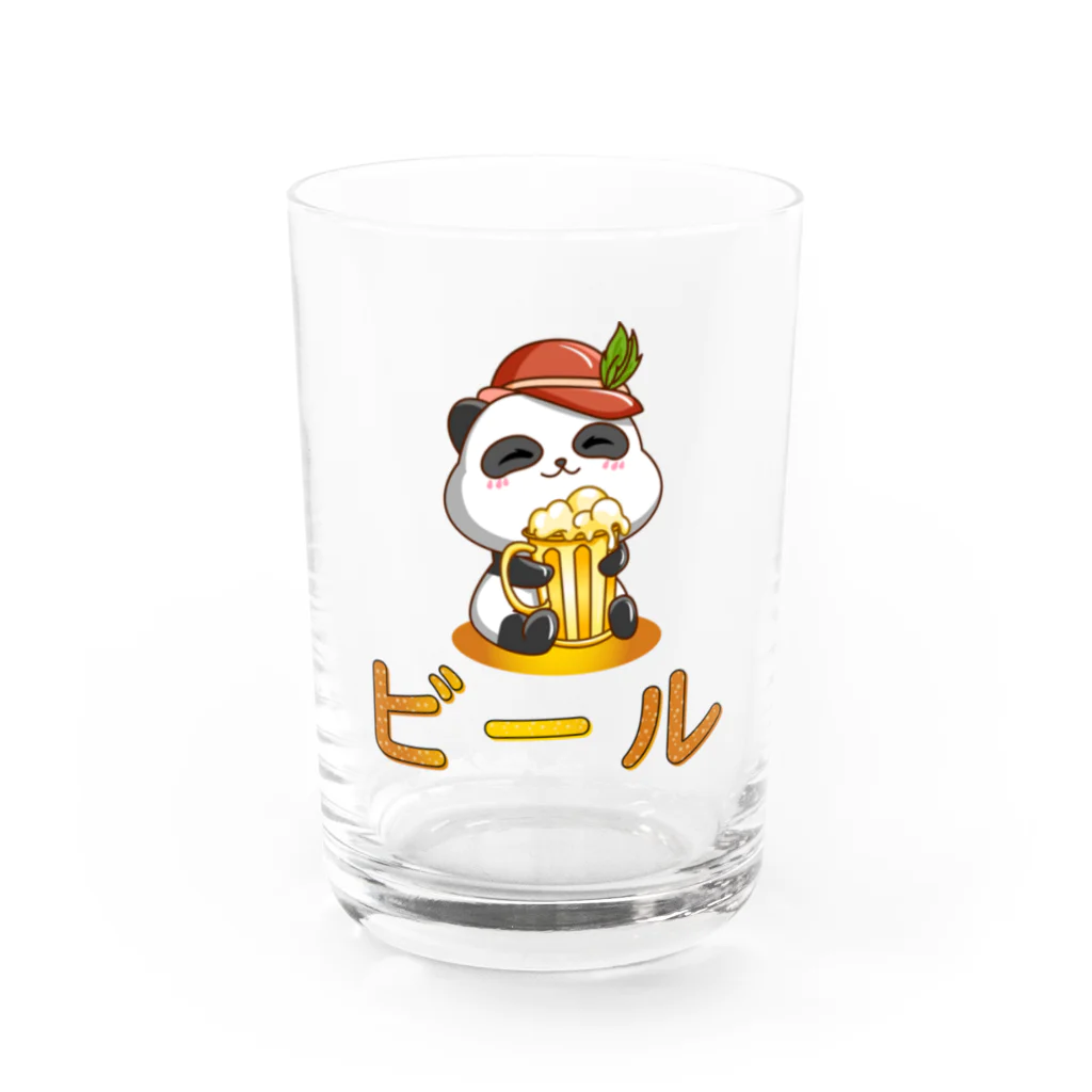 kawaiitopsの Cute Panda Drinking Beer Octoberfest グラス前面