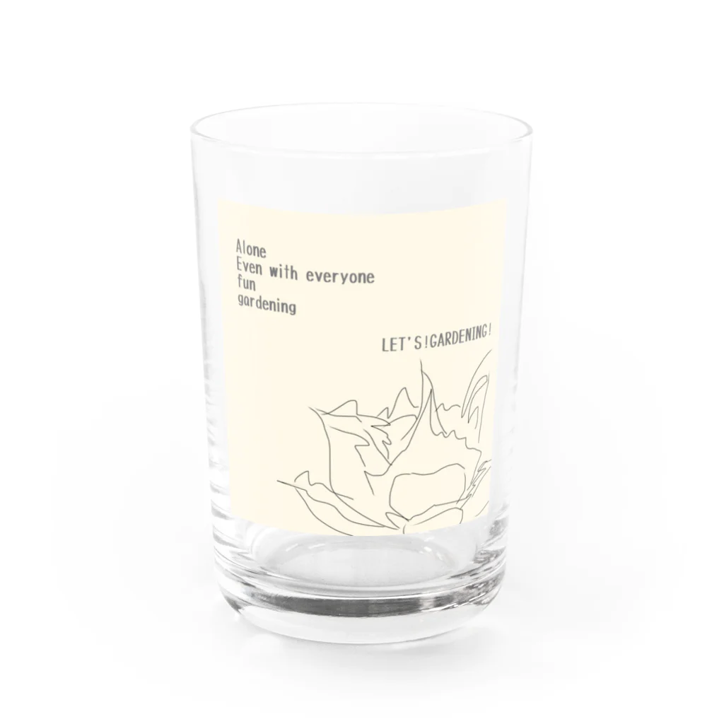 パキポキさんのLET'S!GARDENING!  Water Glass :front