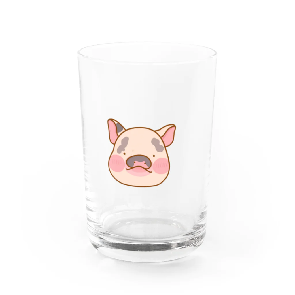 マイクロブタのおもちショップのマイクロブタのおもち Water Glass :front