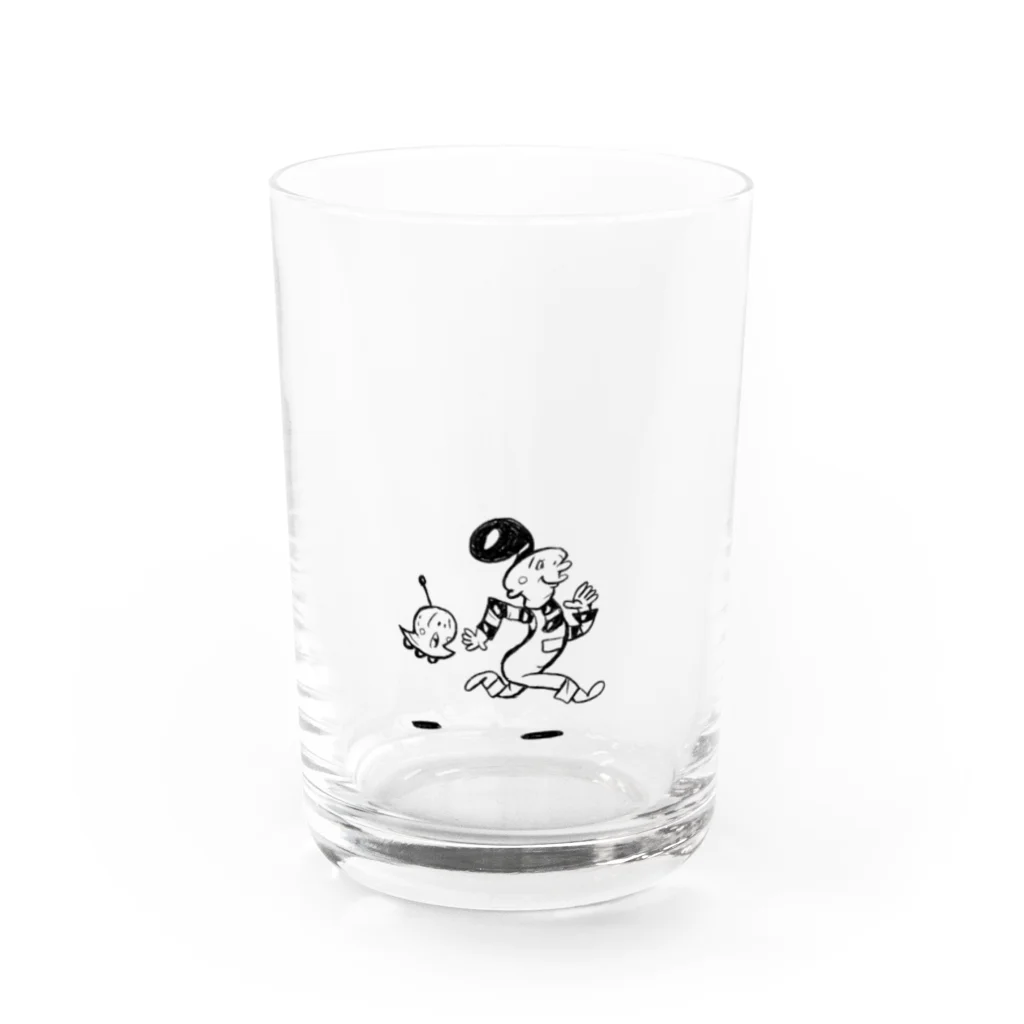 中垣ゆたかのレッツ・ゴーUFOくんアフロくん Water Glass :front