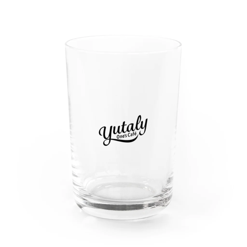 Wave Sun DesignのYutaly One’s Cafe グッズ（ブラックロゴ） Water Glass :front