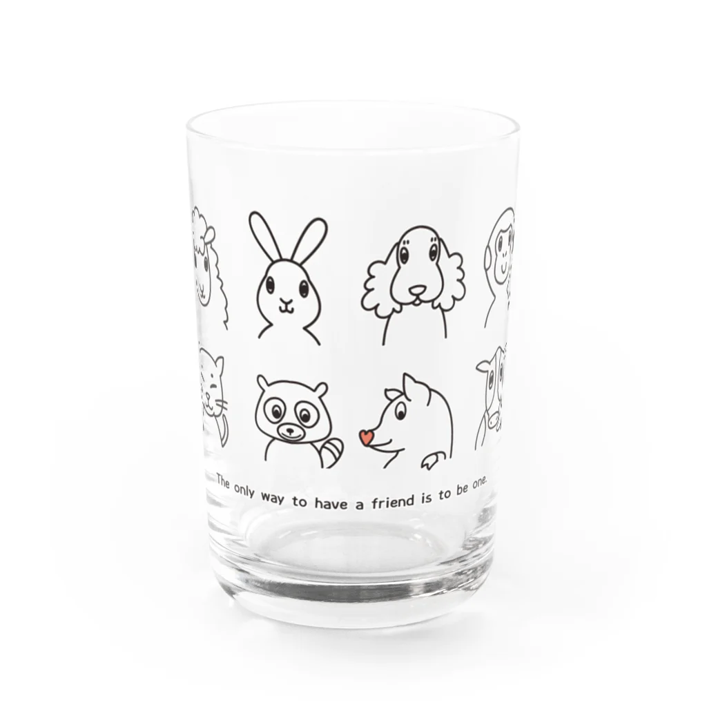 ariariartの動物大集合！（チャリティー） Water Glass :front