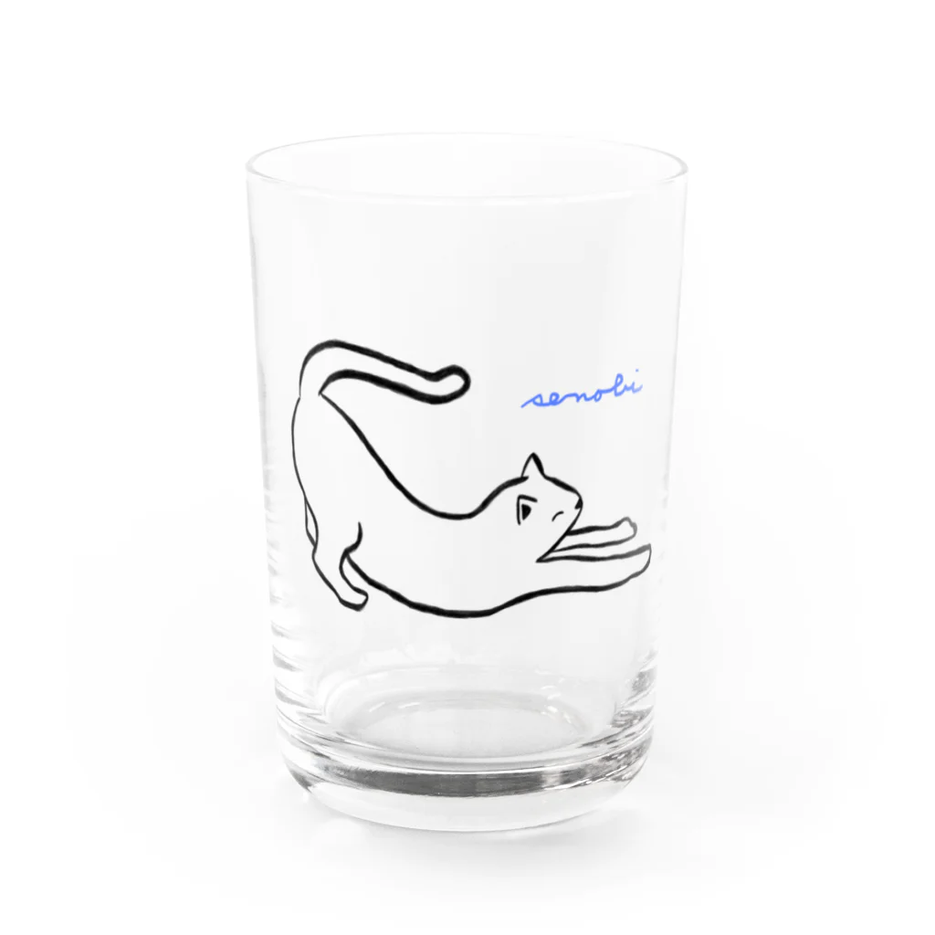 namynのせのびねこ Water Glass :front