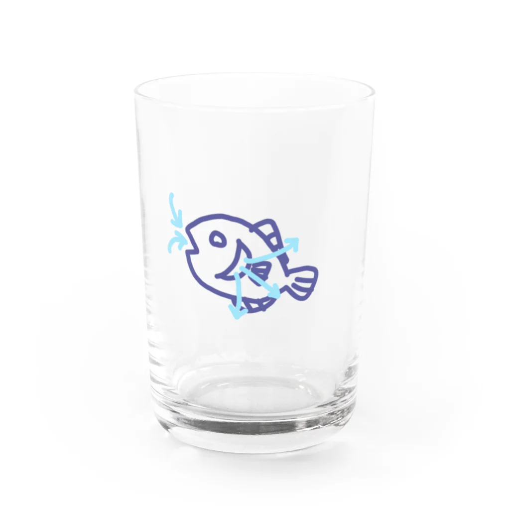 えらすぎてエラ呼吸の水分補給えらすぎてエラ呼吸 Water Glass :front