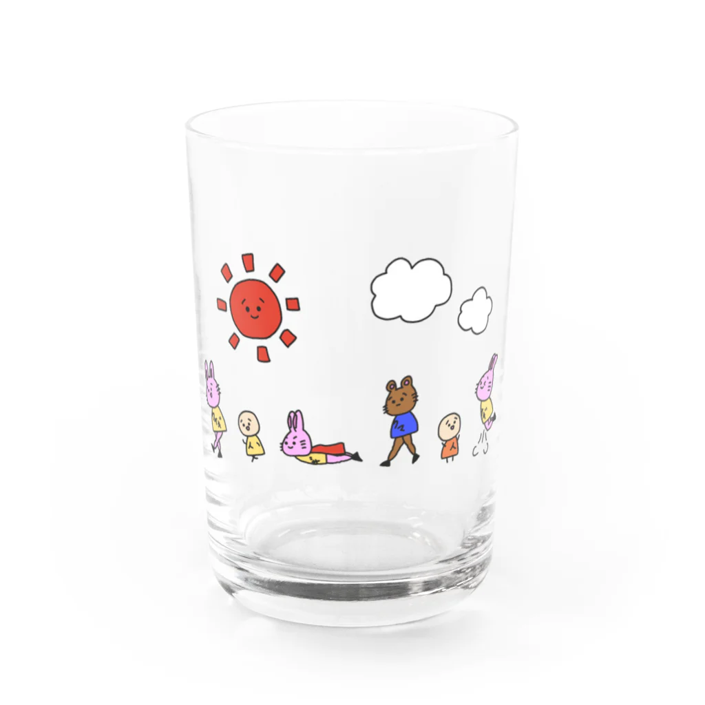 美脚うさぎをいっぱい製造の美脚うさぎとおさんぽ Water Glass :front