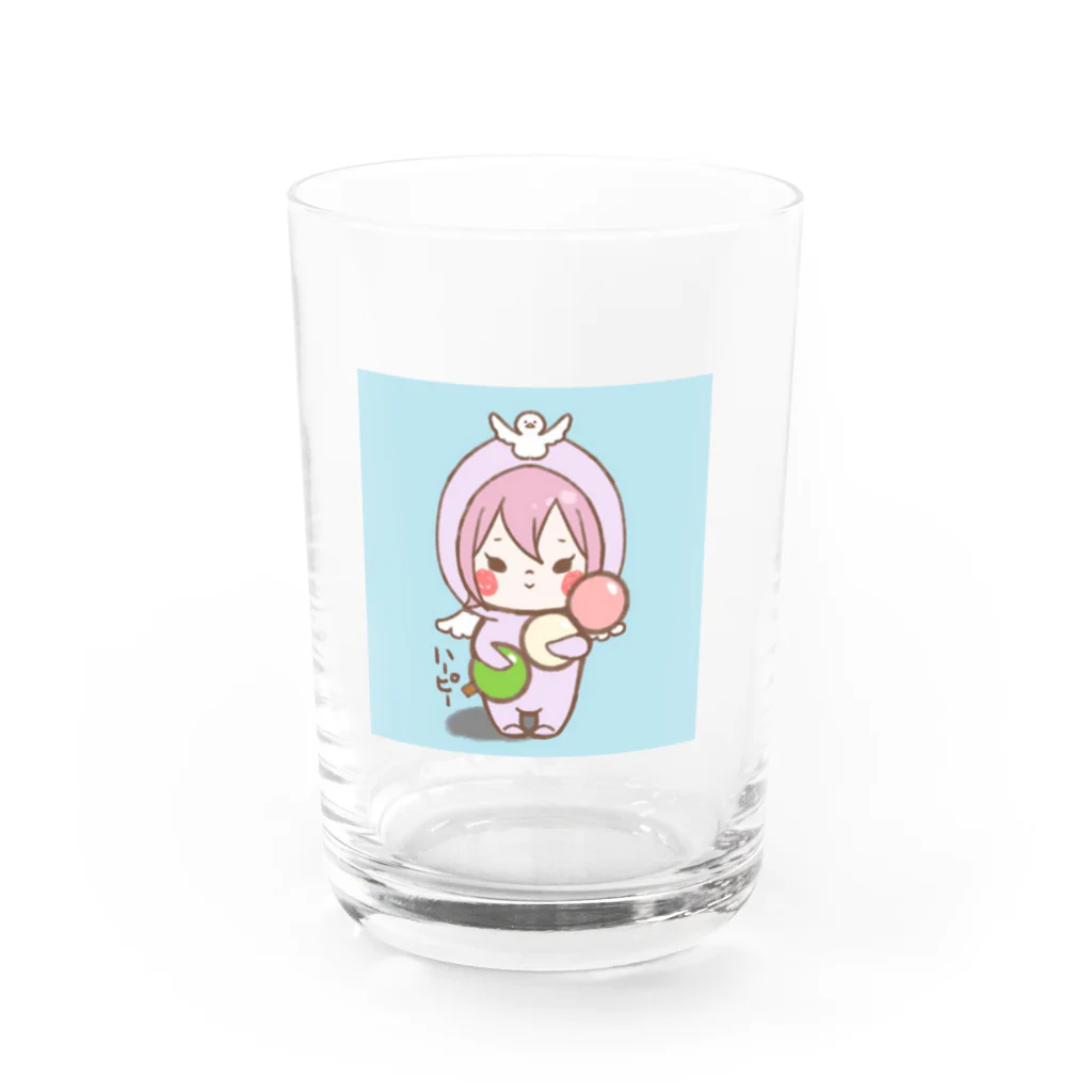 harpy's Shop🕊のお団子ハピとウタ Water Glass :front