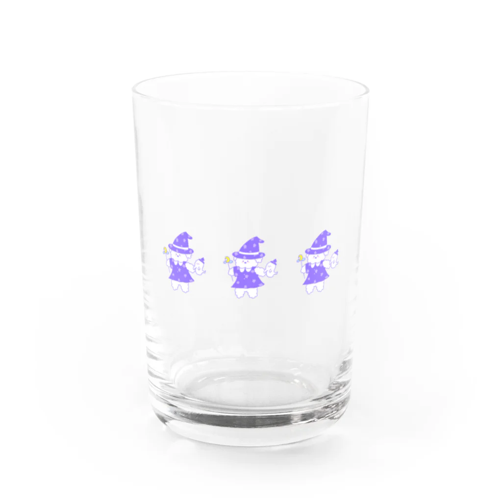 ふわふわポメラニアンちゃんのふわふわ3魔法使いちゃん Water Glass :front