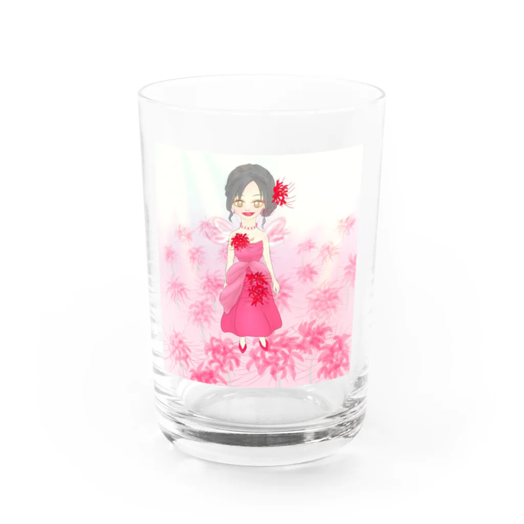 ラッキーチャームの曼珠沙華の妖精 Water Glass :front