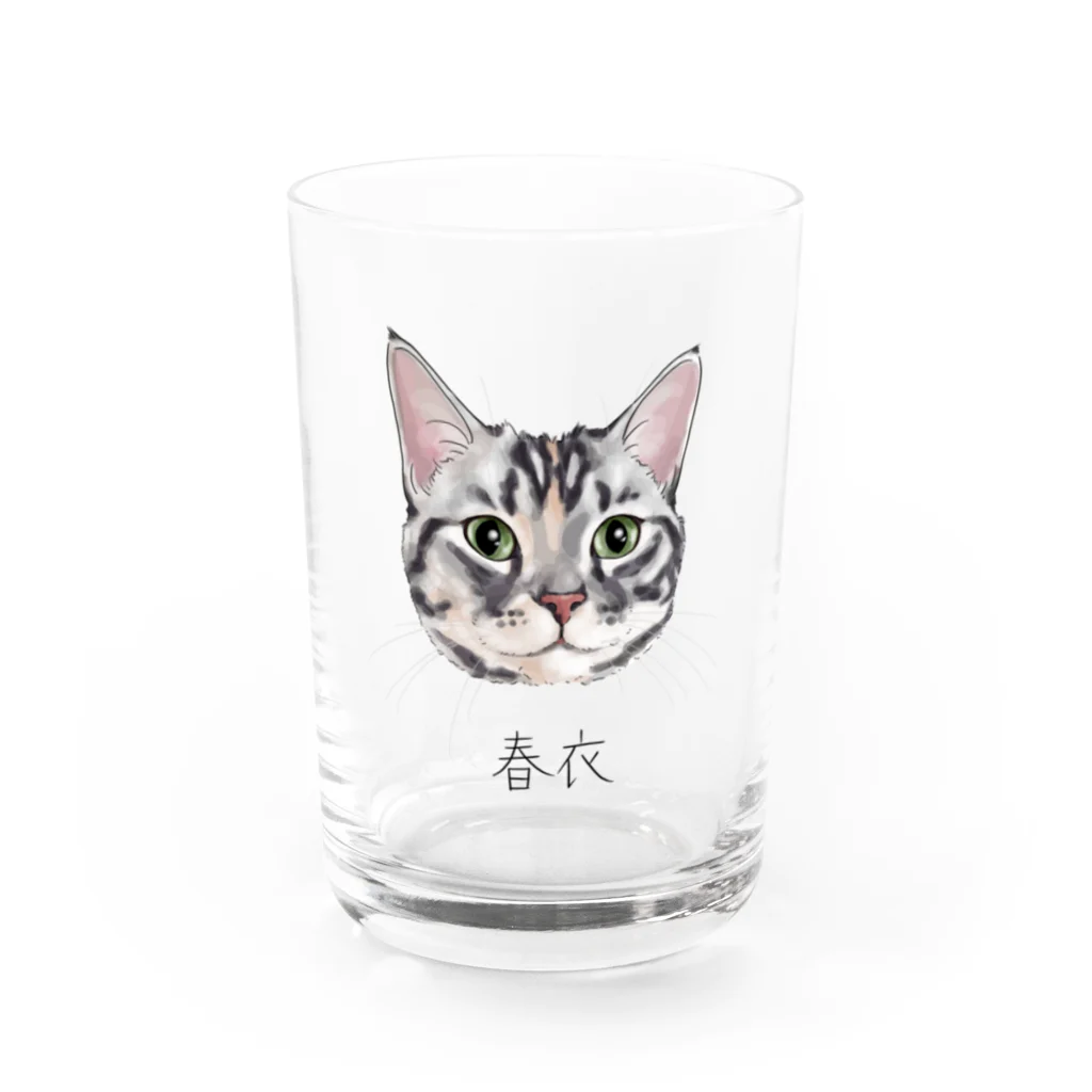 みきぞーん｜保護猫 ミッキー画伯と肉球とおともだちのsui Water Glass :front