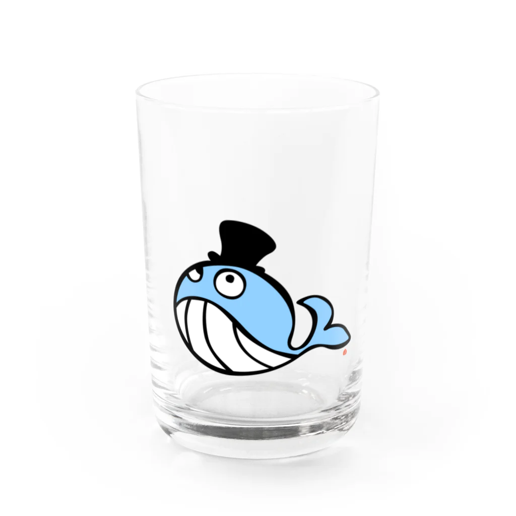 ittekiのくじらちゃん（カラー） Water Glass :front