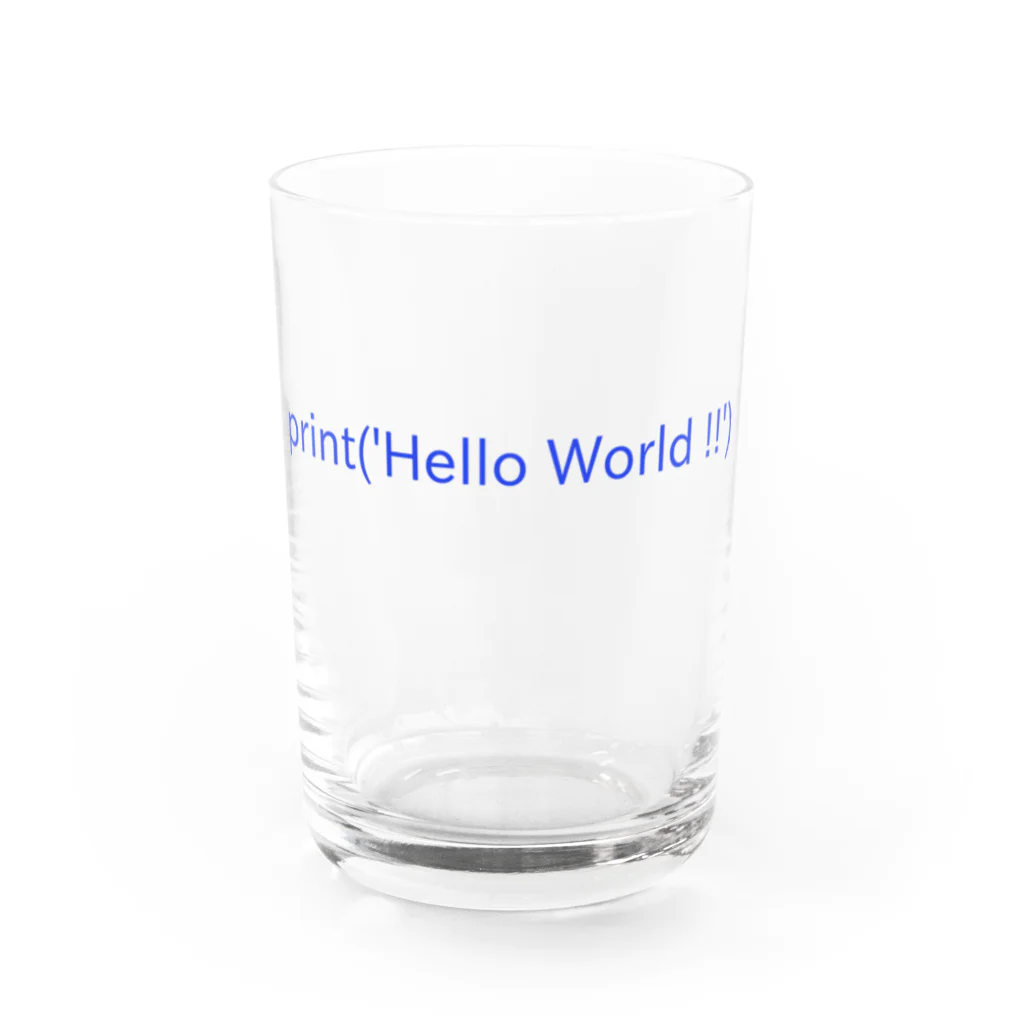 Digital Mike's SHOPのHello World !!（青色）文房具 Water Glass :front