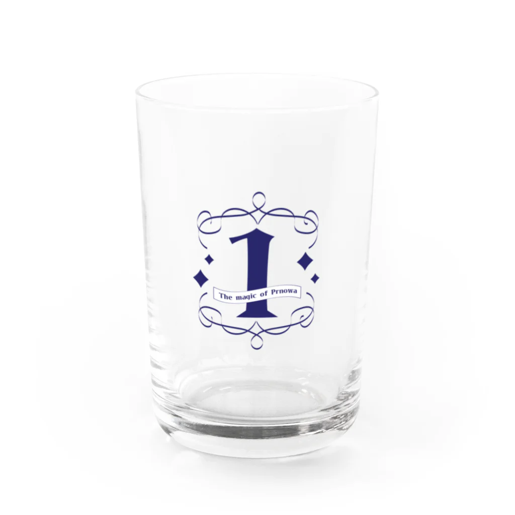 プラノワの魔法のプラノワ１周年ロゴクッズ Water Glass :front