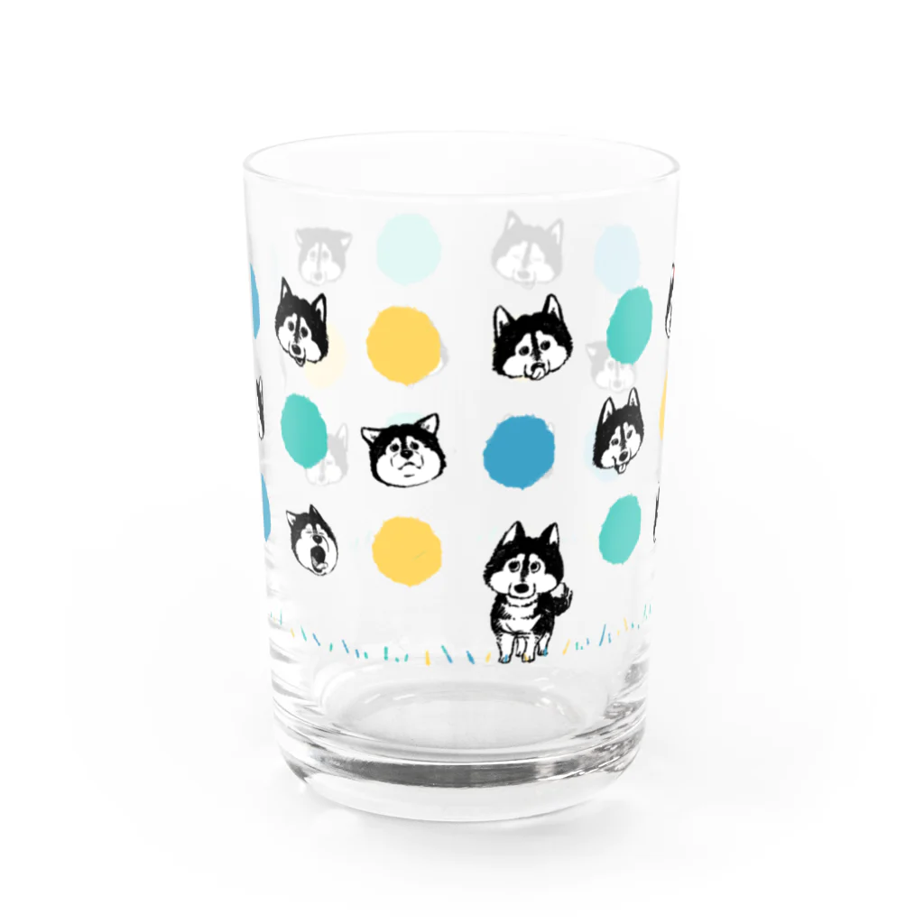 mokohiyori8の黒柴もこ。 Water Glass :front