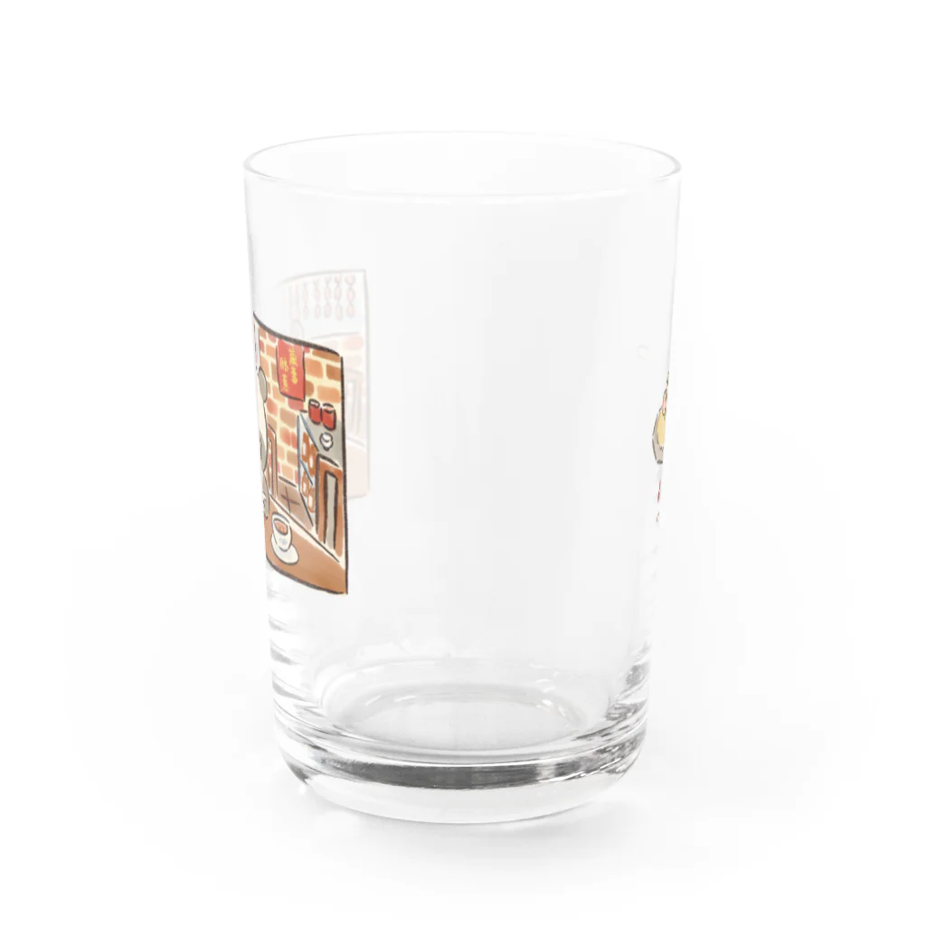 ほしくずshopの陰陽パンダちゃん Water Glass :front