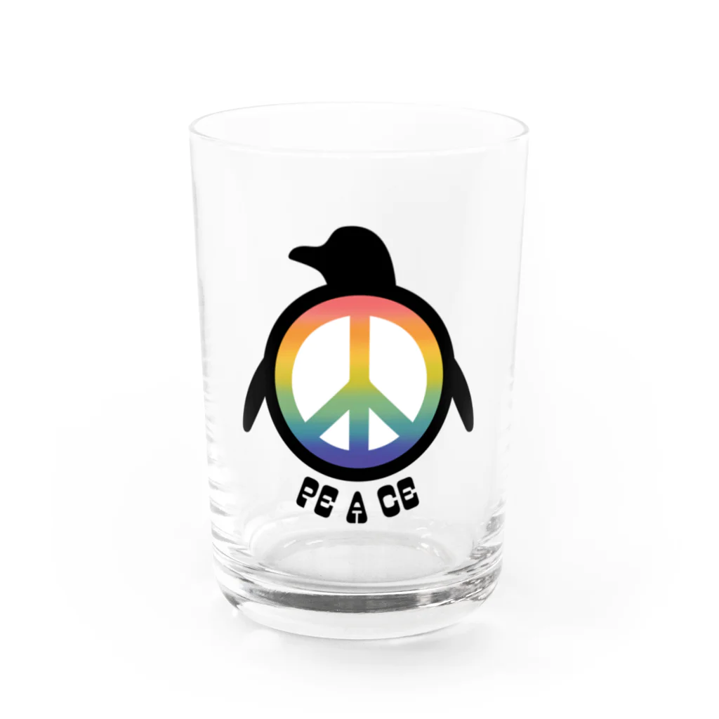 Icchy ぺものづくりのPeace Penguin グラス前面