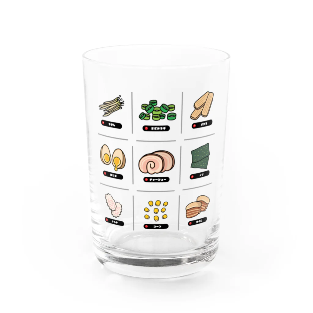 高堂玲/イラストの方のラーメントッピング Water Glass :front