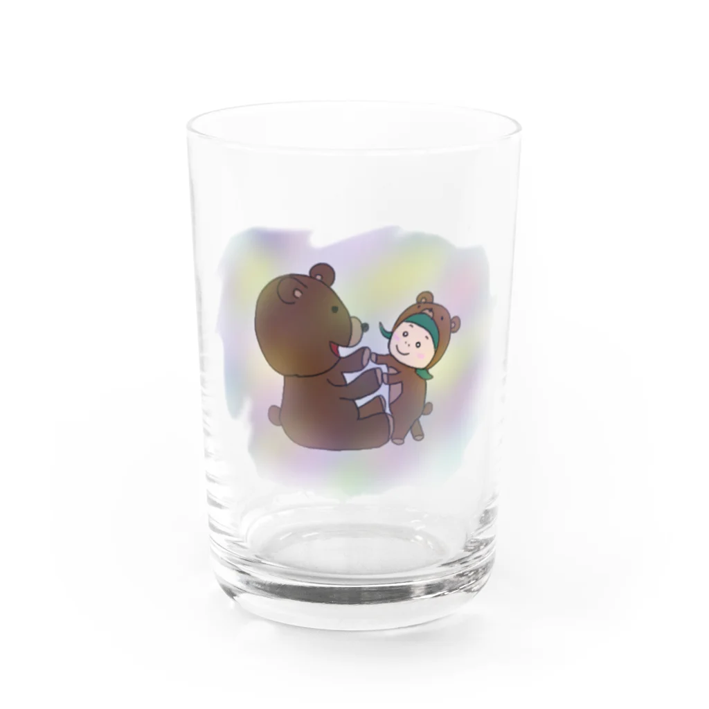 ゆるキャラくまの子NINOのクマの子NINO  くまさんと一緒 Water Glass :front