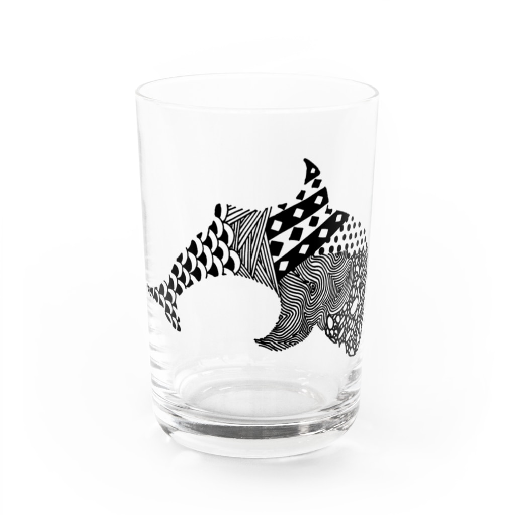 新谷べにのジンベイザメ Water Glass :front