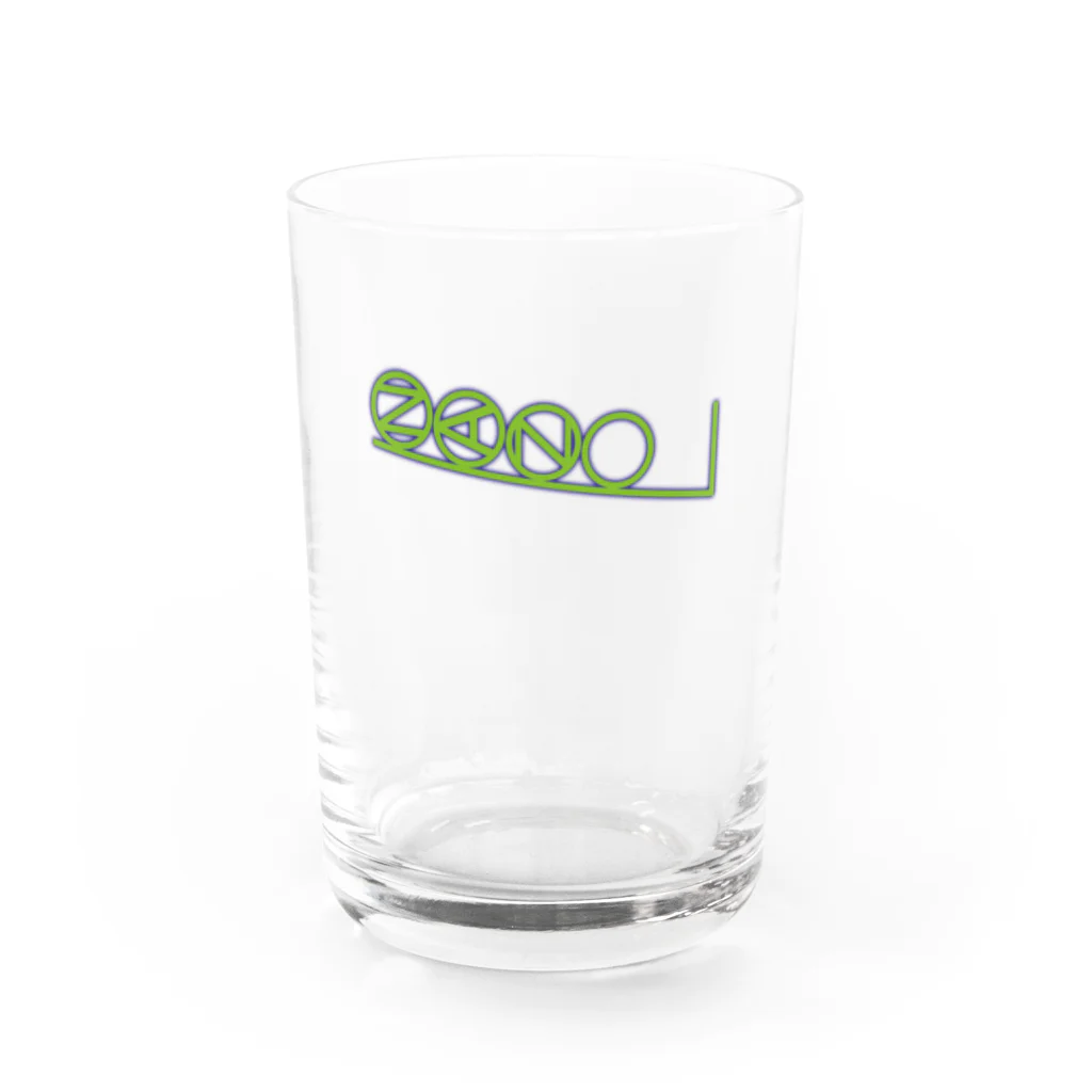 さおりんの謎ショップの謎ロゴ2022秋（濃色用） Water Glass :front