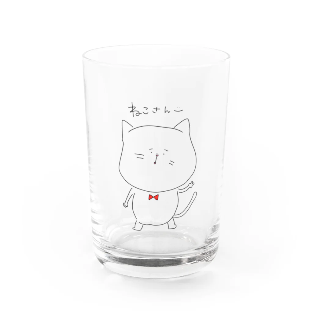 ステボシ みっちょん。のねこさん Water Glass :front