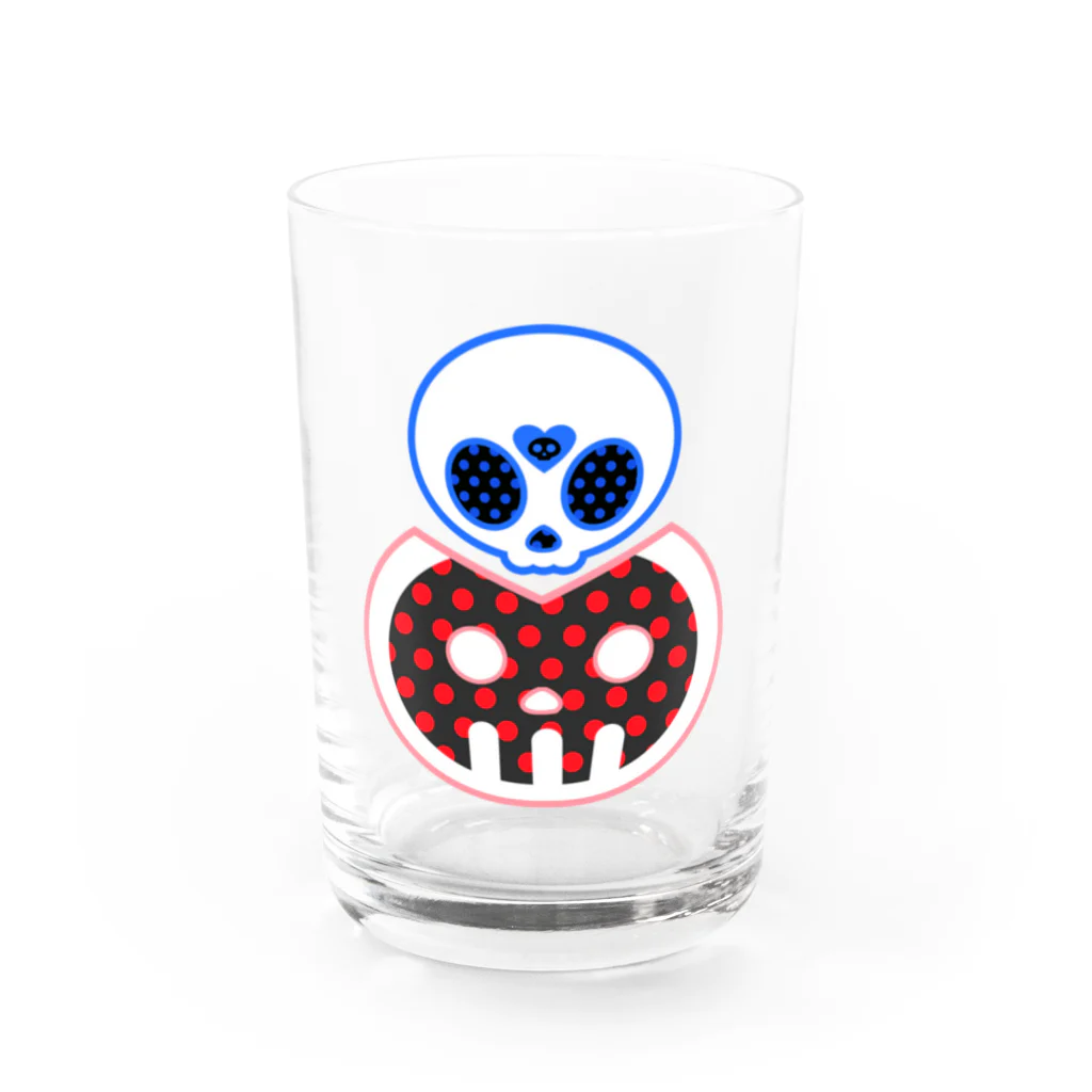 Ａ’ｚｗｏｒｋＳのどくろくんとどくろちゃん Water Glass :front