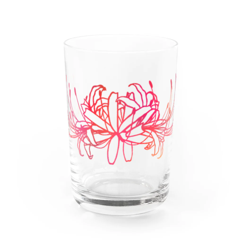 綾錦工房 りこりすの曼珠沙華 【黄昏】 Water Glass :front