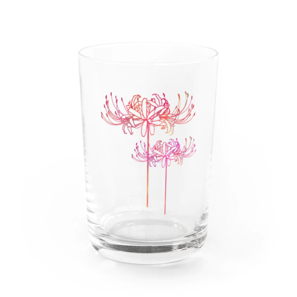 綾錦工房 りこりすの曼珠沙華 【黄昏】 Water Glass :front