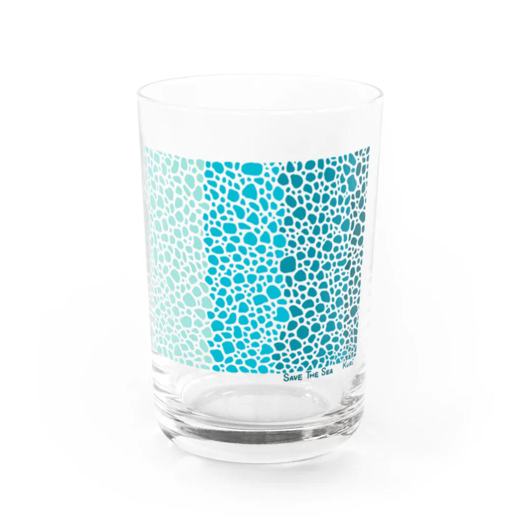 栗坊屋のSave The Sea Water Glass :front