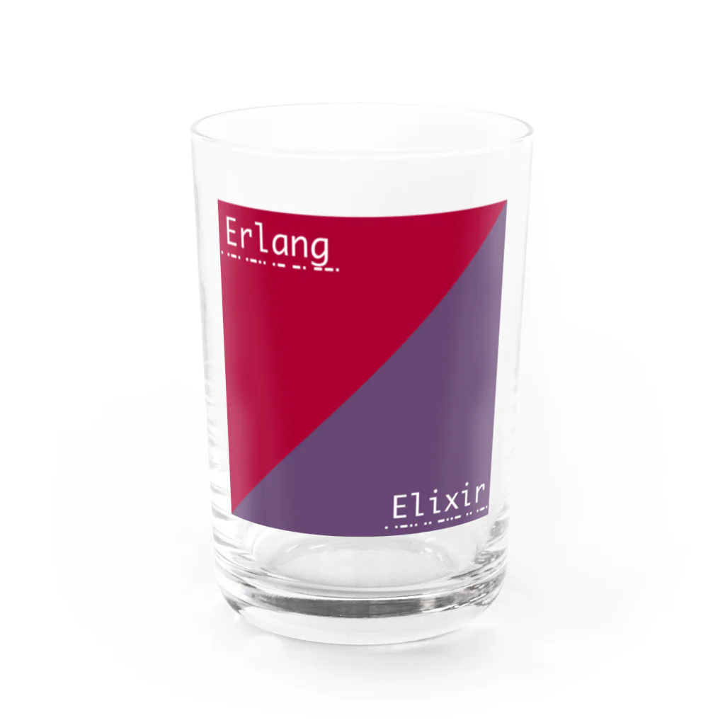 Erlang and Elixir shop by KRPEOのErlang and Elixir Water Glass :front