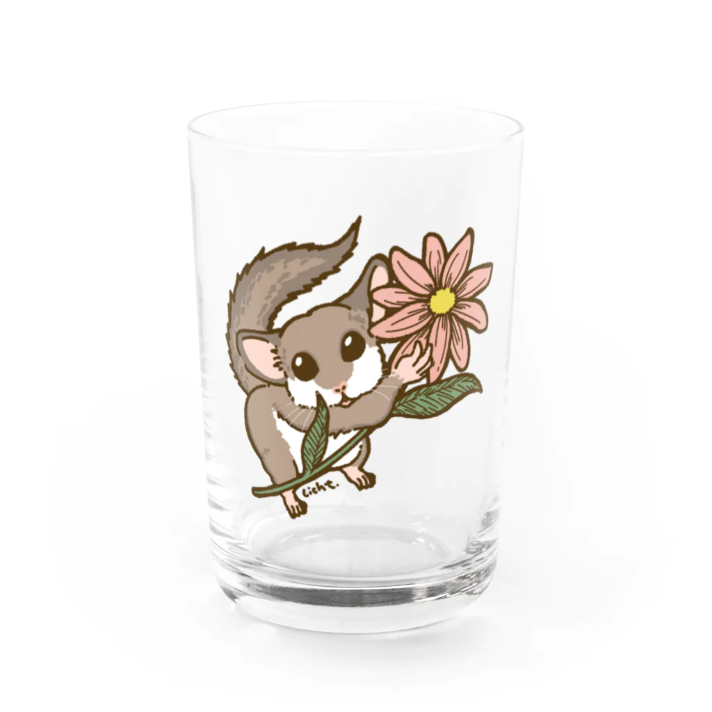 Lichtmuhleの一輪のお花とアフリカヤマネ Water Glass :front